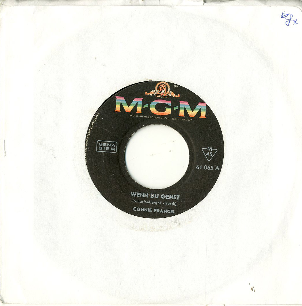 Albumcover Connie Francis - Wenn Du gehst / Gondola D´amore