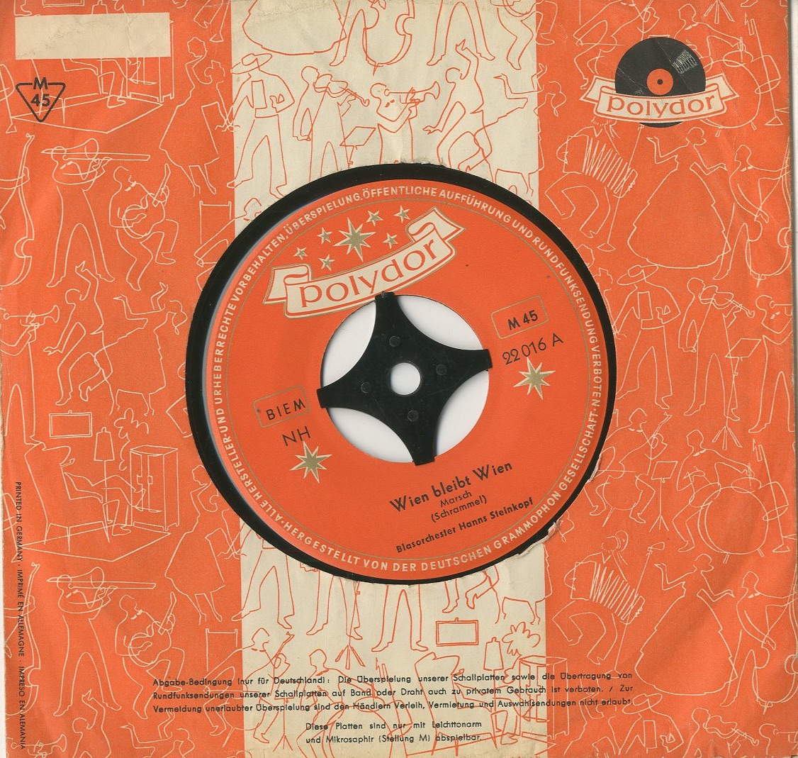 Albumcover Blasorchester Hanns Steinkopf - Wien bleibt Wien / Deutschmeister Regiments-Marsch