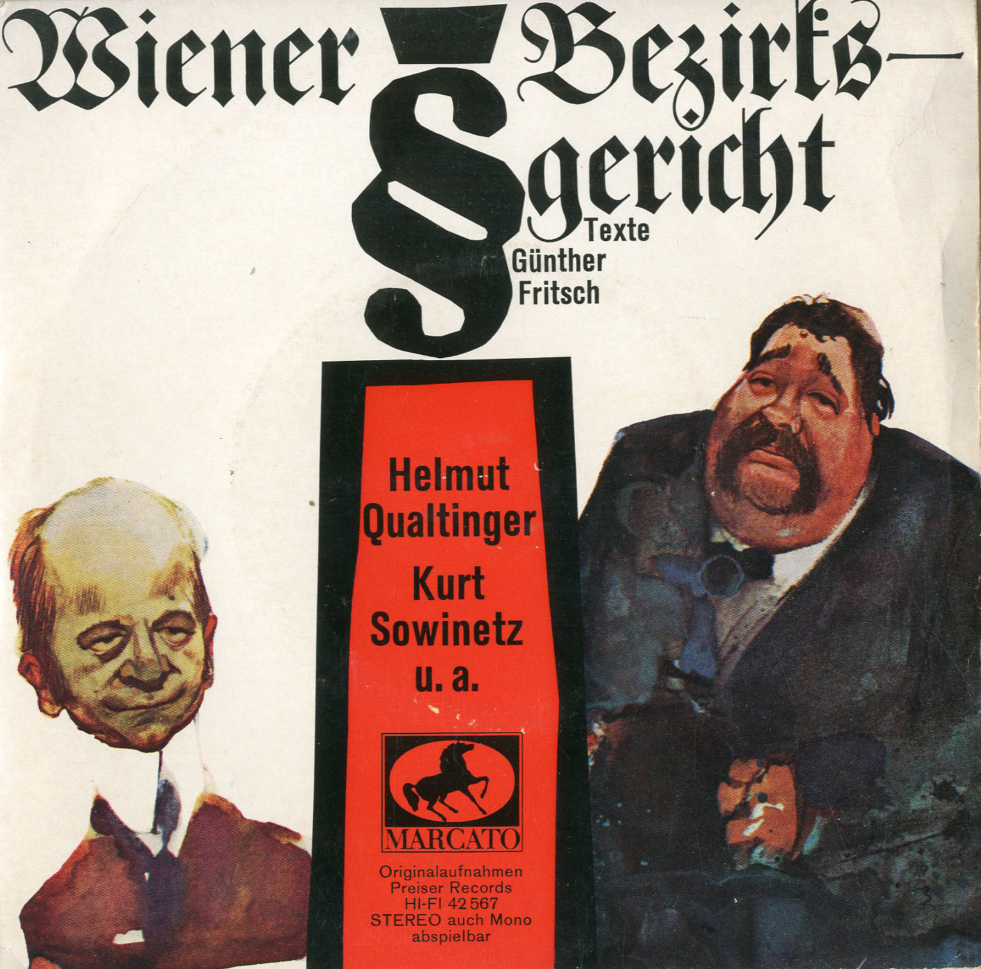 Albumcover Helmut Qualtinger - Wiener Bezirksgericht