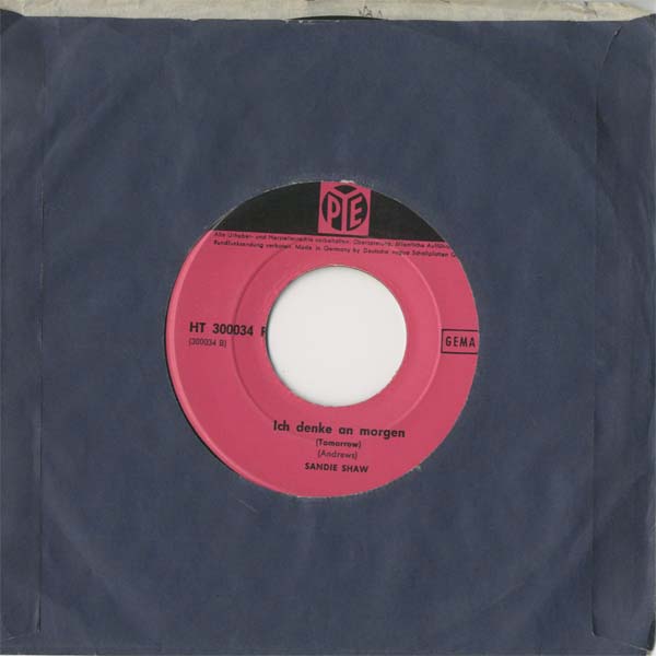 Albumcover Sandie Shaw - Ich denke an morgen (Tomorrow) / Wir sehen uns ja wieder
