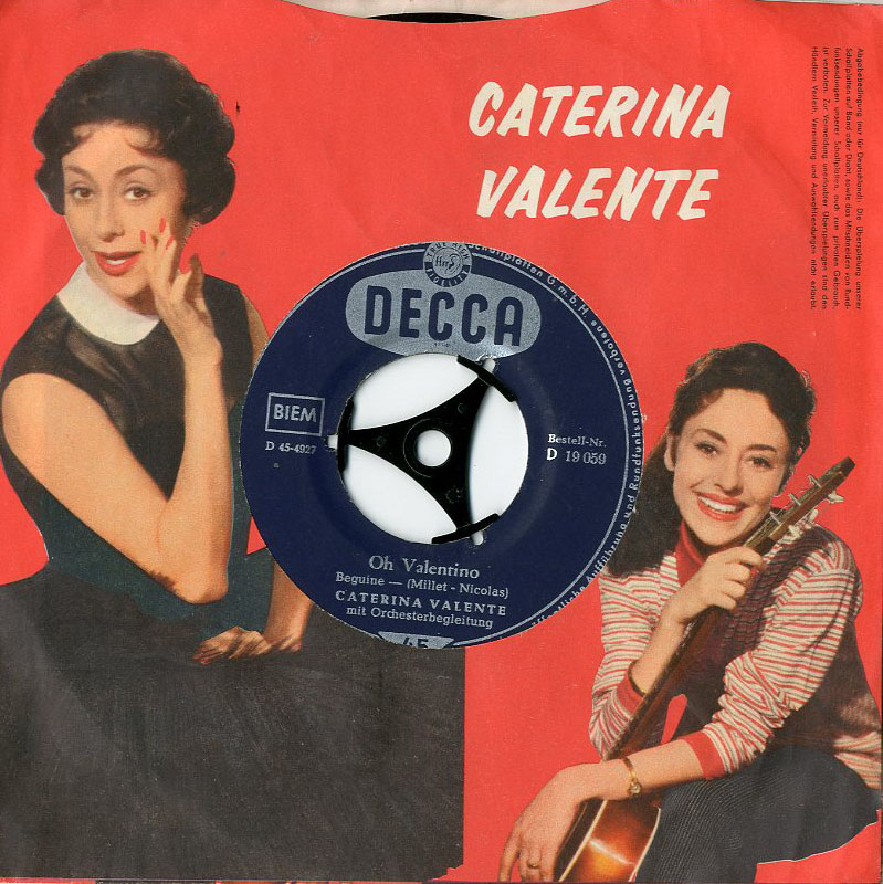 Albumcover Caterina Valente - Oh Valentino / Zuviel Tequila