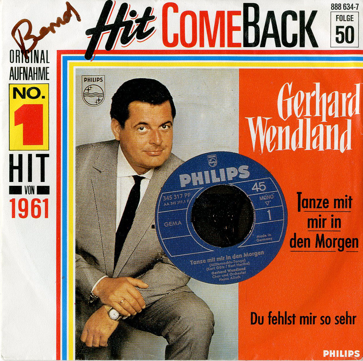 Albumcover Gerhard Wendland - Tanze mit mir in den Morgen / Du fehlst mir so sehr (Hit Comeback Folge 50)