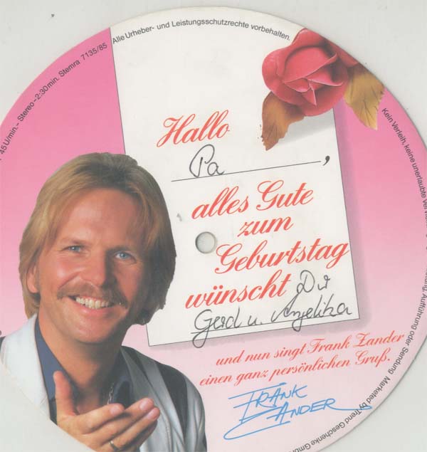 Herberts Oldiesammlung Secondhand LPs Frank Zander Hurra Vati hat Geburtstag (personalisierte Herberts Oldiesammlung Secondhand LPs Frank Zander Hurra Vati hat Geburtstag (personalisierte