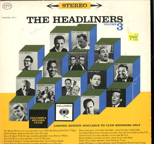 Albumcover Columbia / EMI Sampler - The Headliners Volume 3