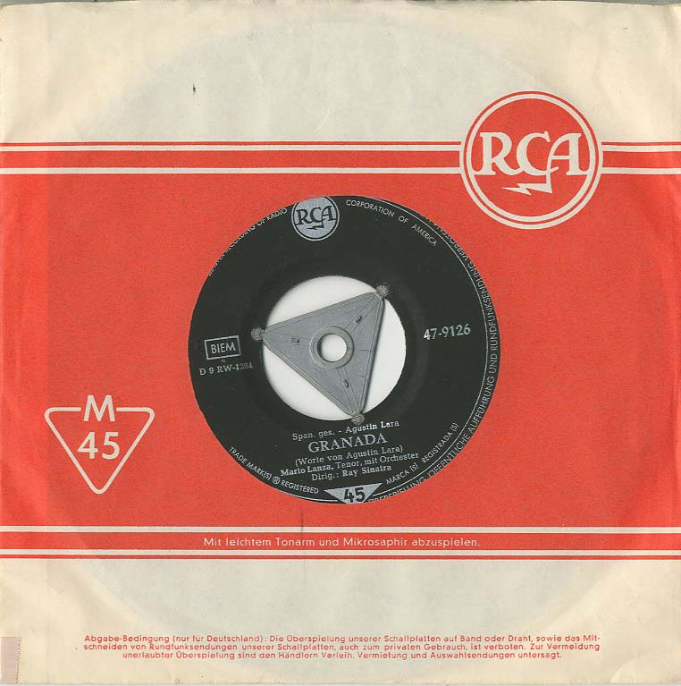 Albumcover Mario Lanza - Granada (span. gesungen) / Lolita (span. gesungen)