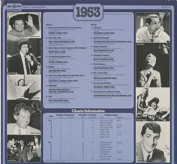 Albumcover Various Artists of the 50s - 30 Years Popmusic 1953