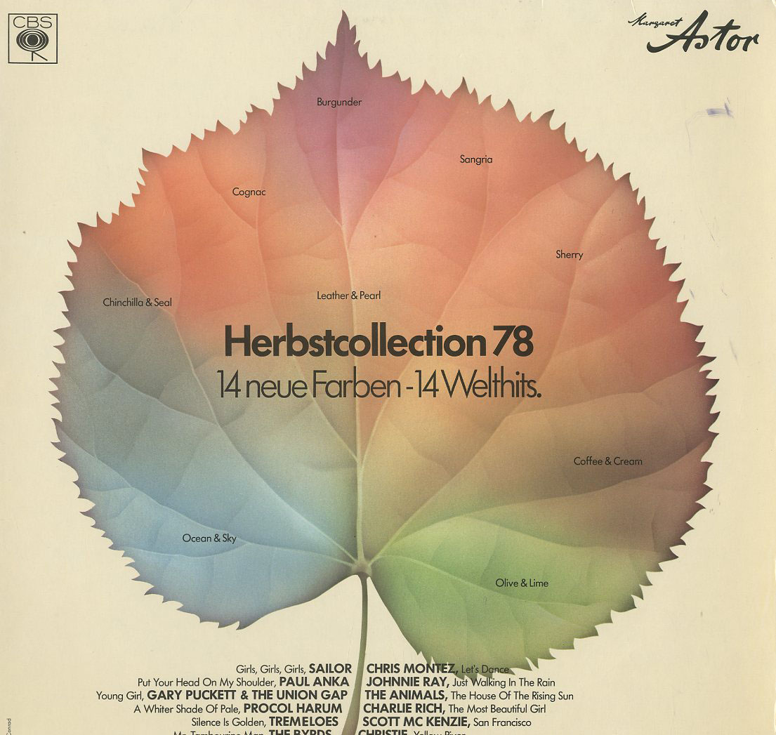 Albumcover Werbeplatten - Margaret Astor Herbstcollection 1978 - 14 neue Farben - 14 Welthits