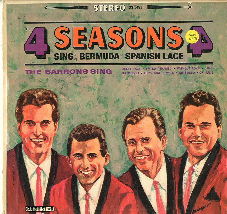 Albumcover The Four Seasons - 4 Seasons Sing Bermuda + Spanish Lace - The Barrons Sing Angel Face ...