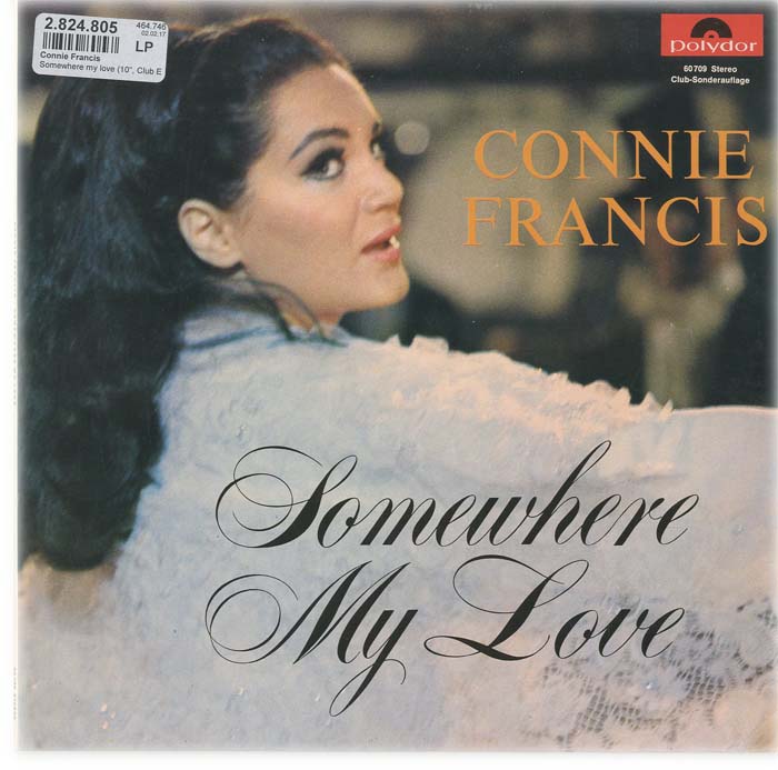 Albumcover Connie Francis - Somewhere My Love (25 cm)