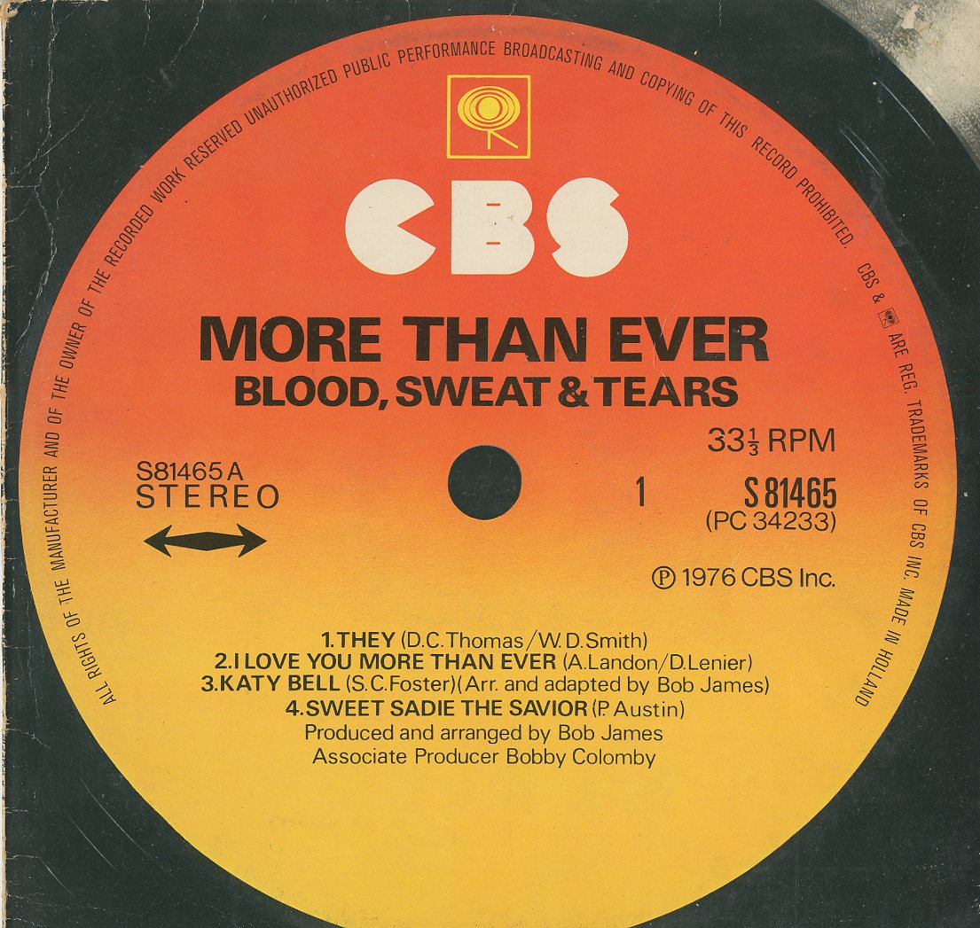 Albumcover Blood Sweat & Tears - More Than Ever