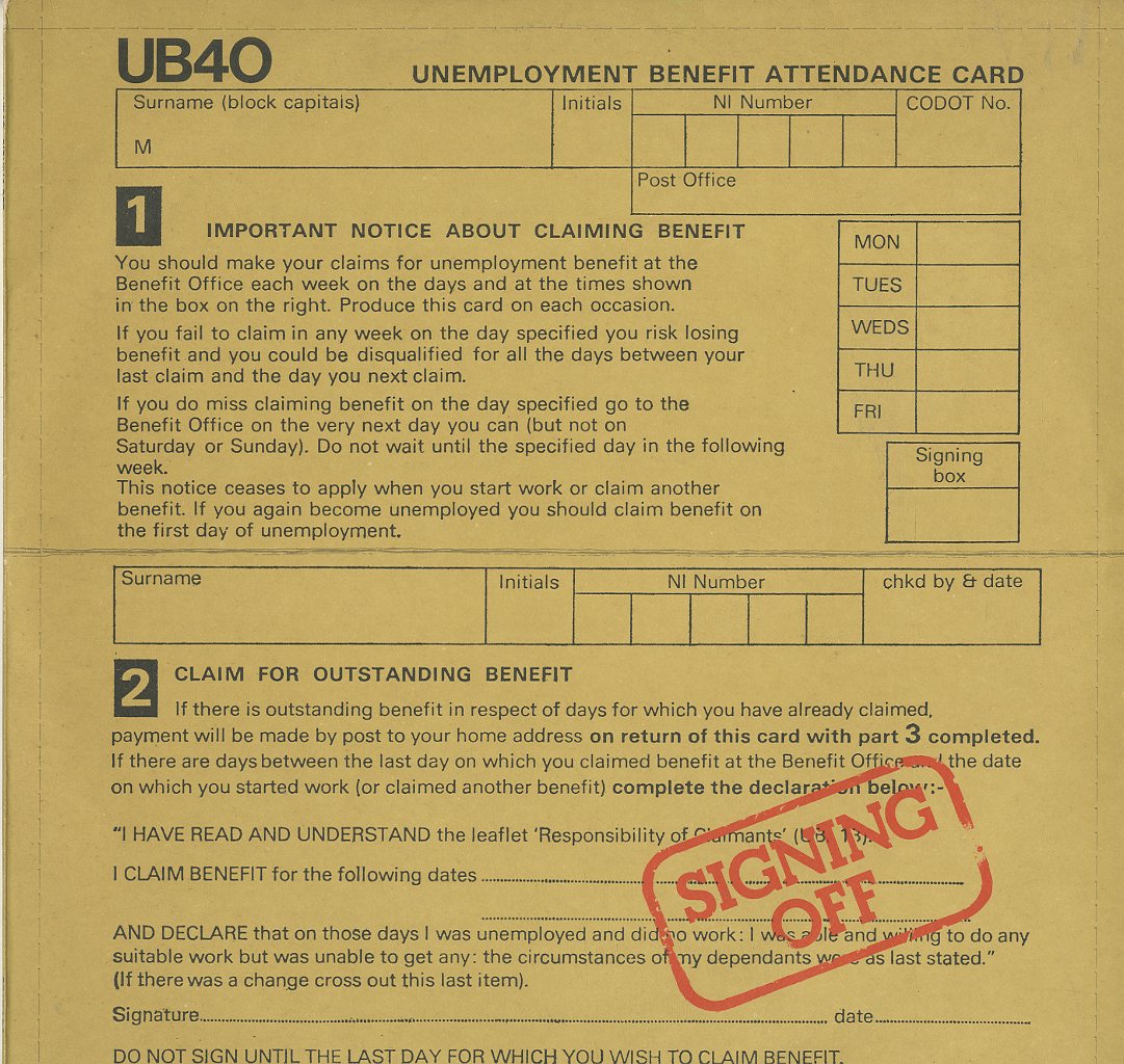 Albumcover UB40 - Signing Off (LP + Maxi Single)