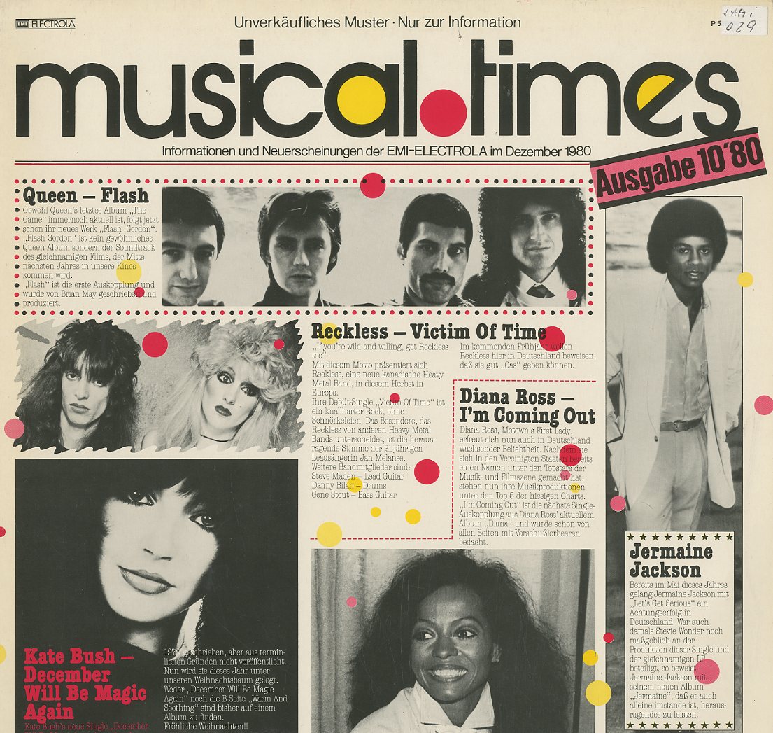Albumcover musical times EMI Electrola Informationsplatten - Ausgabe 10/80