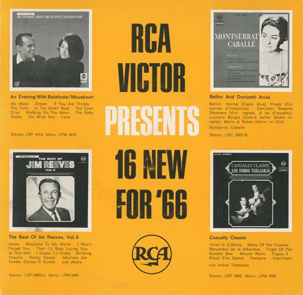 Albumcover RCA Sampler - RCA Victor Presents 16 New For 66