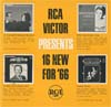 Cover: RCA Sampler - RCA Victor Presents 16 New For 66