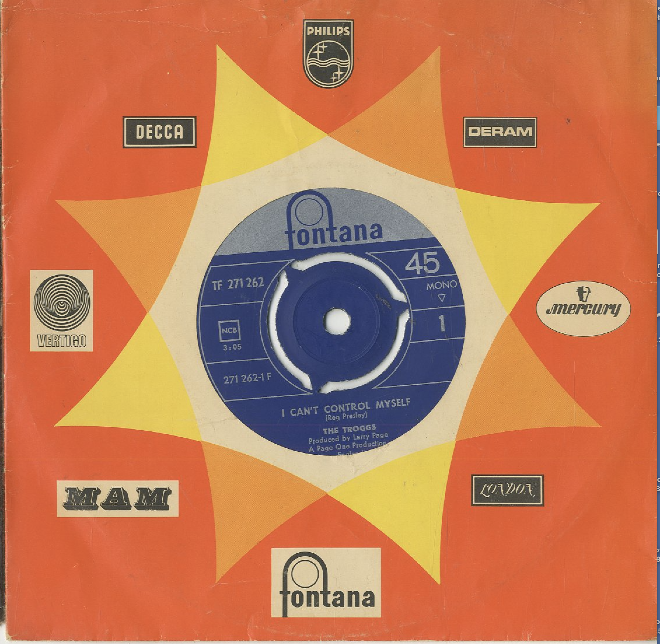Albumcover The Troggs - I Cant Control Myself / Gonna Make You