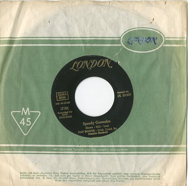 Albumcover Pat Boone - Speedy Gonzales / The Locket