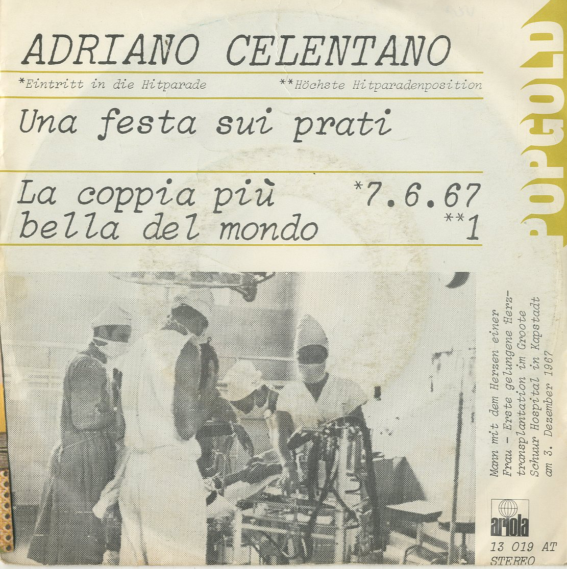 Albumcover Adriano Celentano - Una Festa Sui Prati /La Coppia Più Bella Del Mondo (Pop Gold)