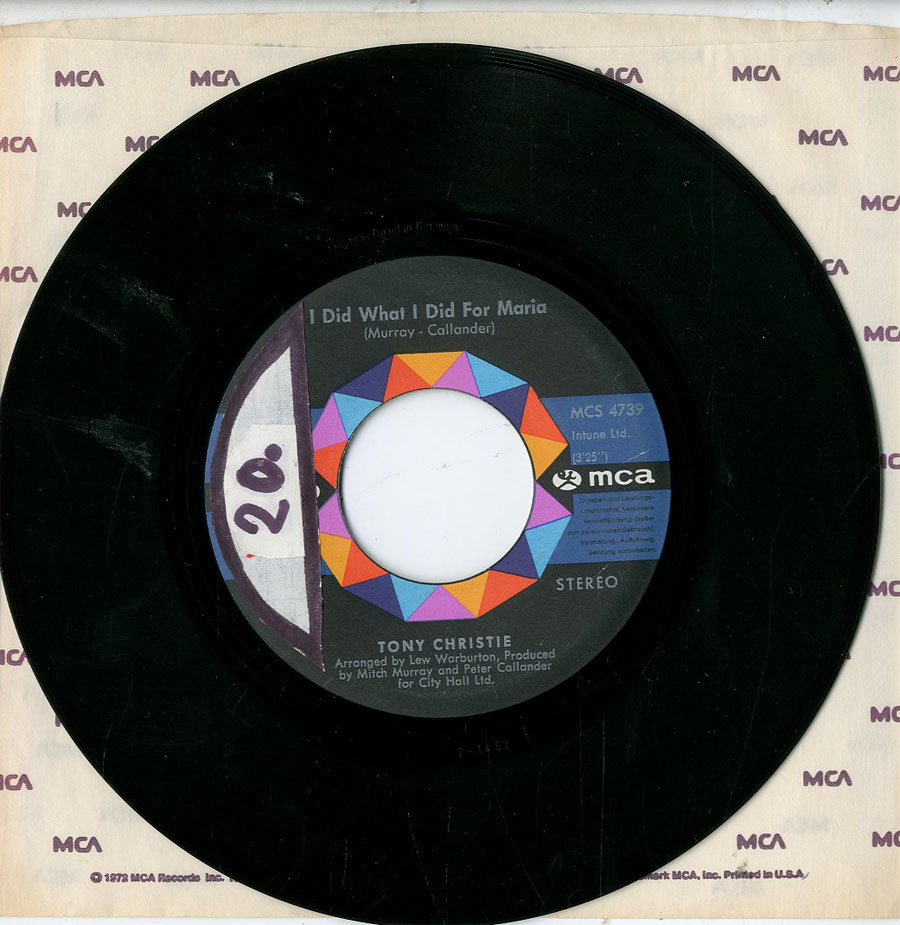 Albumcover Tony Christie - I Did What I Did For Maria / Give Me Your Love Again