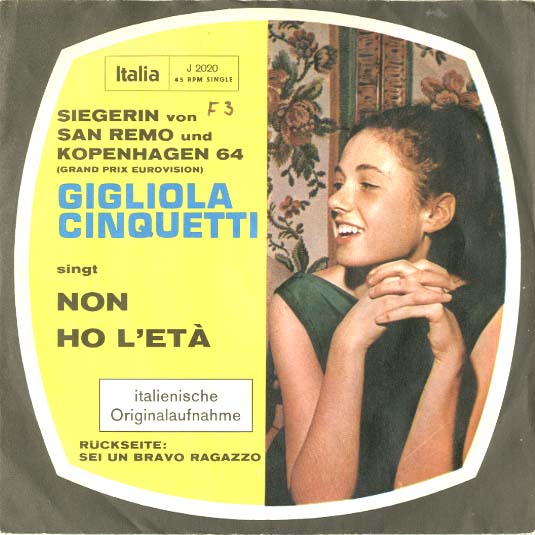 Albumcover Gigliola Cinquetti - Non Ho L´eta Per Amarti / Sei Un Bravo Ragazzo