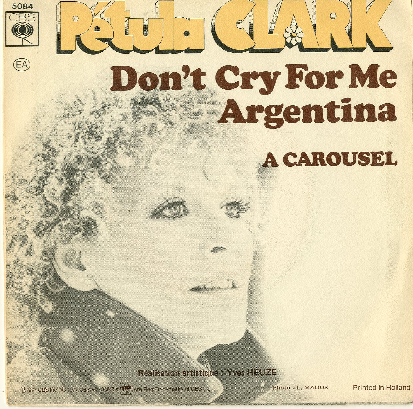 Albumcover Petula Clark - Dont Cry For Me Argentina / A Carousel