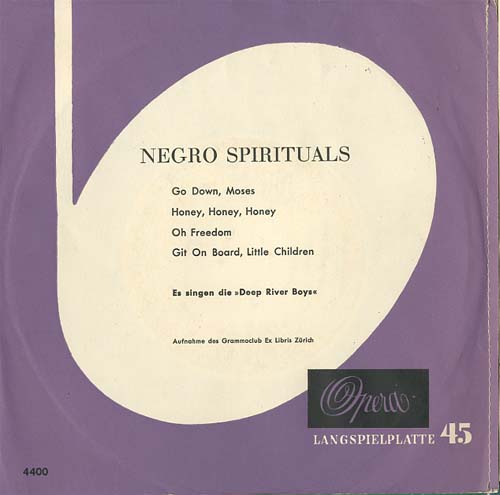 Albumcover Deep River Boys - Negro Spirituals
