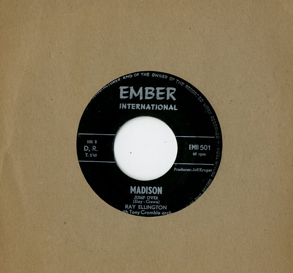 Albumcover Ray Ellington Quartett - The Madison / Madison (Jump Over)