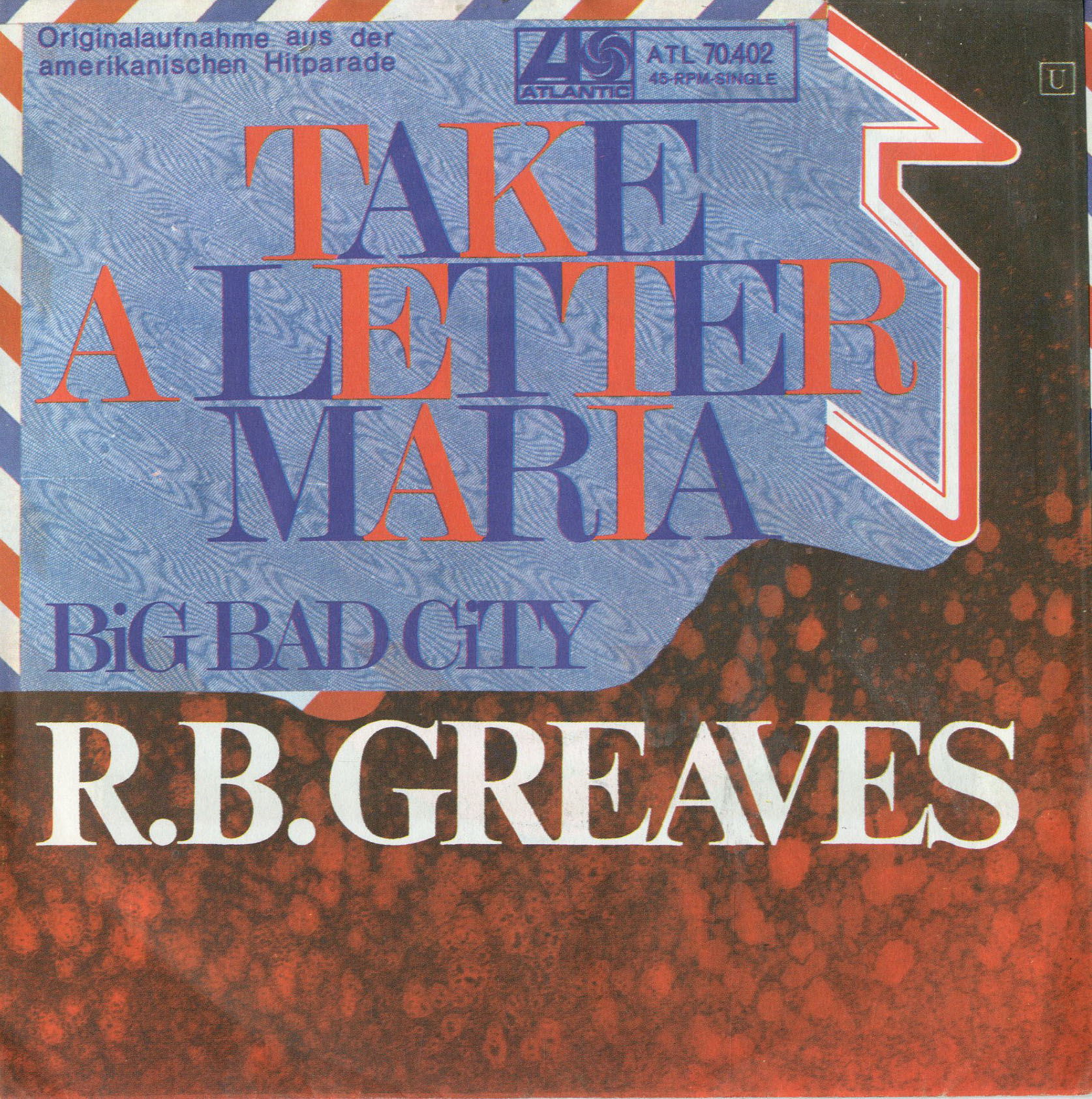 Albumcover R. B. Greaves - Take A Letter Maria / Big Bad City