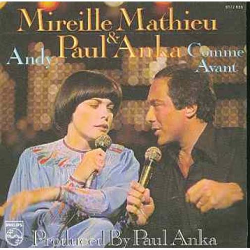 Albumcover Mireille Mathieu - Andy / Comme avant  (mit Paul Anka)