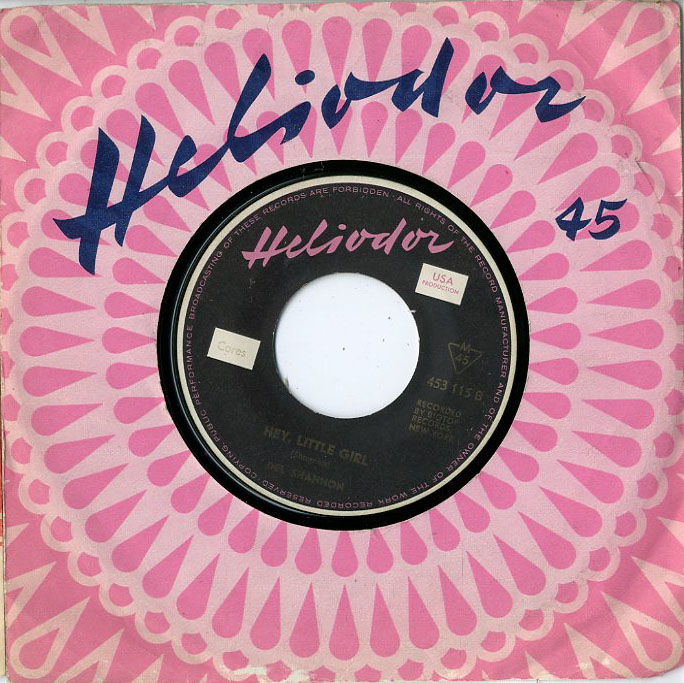 Albumcover Del Shannon - So Long Baby / Hey Little Girl