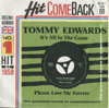 Cover: Tommy Edwards - Tommy Edwards / Its All In the Game / Please Love Me Forever  (Hit Come Back Folge 61)