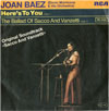 Cover: Joan Baez - Heres To You / The Ballad Of Sacco And Vanetti