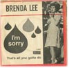 Cover: Brenda Lee - Im Sorry / Thats All You Gotta Do