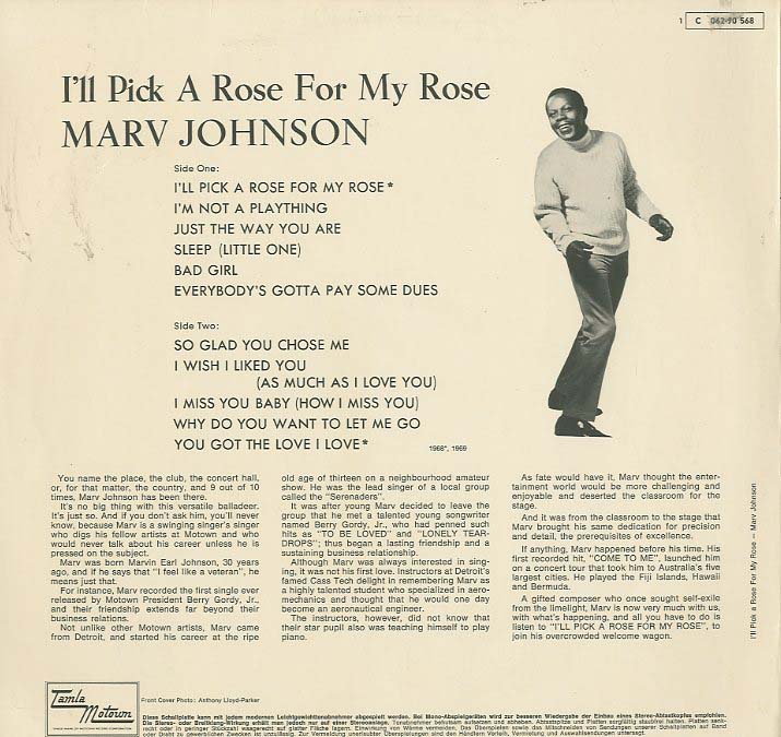 Albumcover Marv Johnson - I´ll Pick A Rose For My Rose