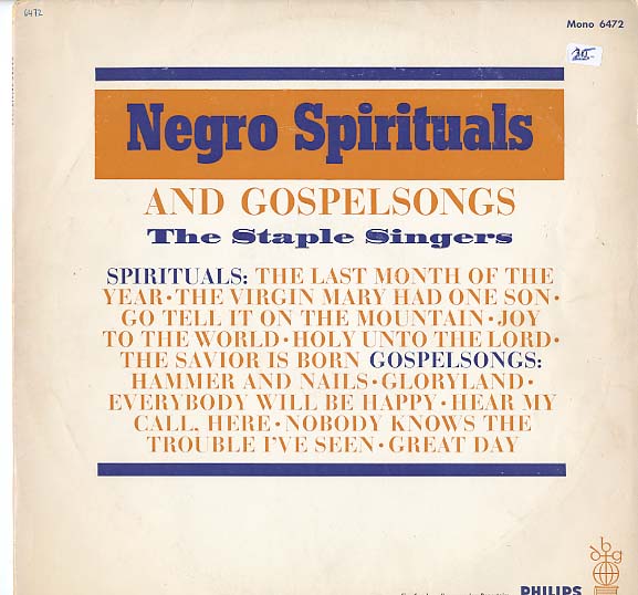 Albumcover Staple Singers - Negro Spirituals And Gospelsongs