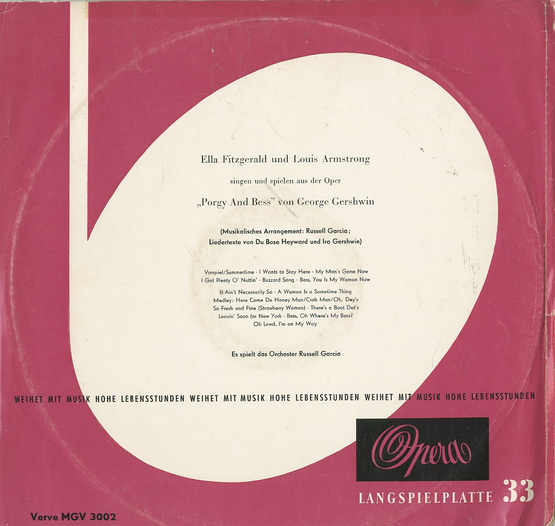 Albumcover Ella Fitzgerald & Louis Armstrong - Porgy and Bess Club - Ella Fitzgerald und Louis Armstrong singen und spielen aus der Oper Porgy And Bess von George Gershwin mit dem Orchester Russ Ga