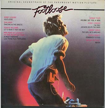 Albumcover Footloose - Orig. Soundtrack of the Paramount Motion Picture starring Kevin Bacon, Lori Singerm, Duianne West and John Litgow, Songs by Kenny Loggins, Shalamar, B