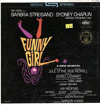 Albumcover Funny Girl - Original Broadway Cast mit Barbara Streisand und Sydney Chaplin (u.a People),  Klappcover mit sw-Fotos