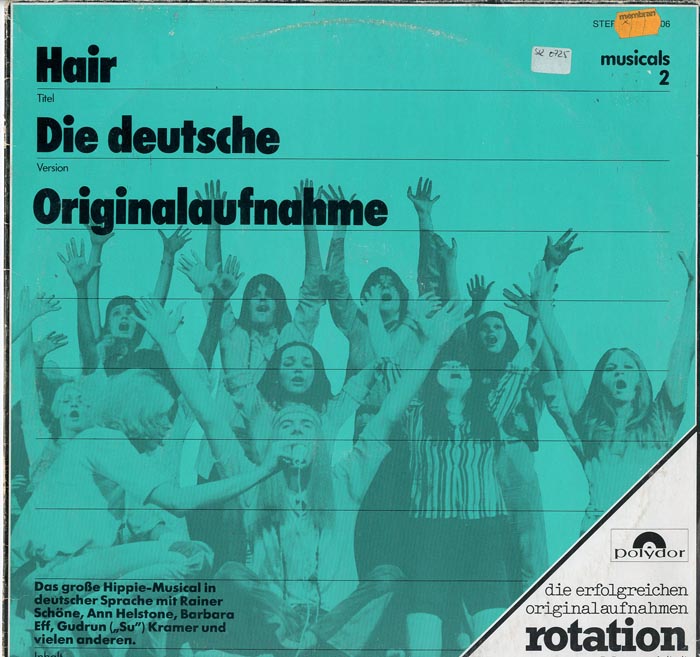 Albumcover Hair - Hair - Deutsche Originalaufnahme  (Rotation)