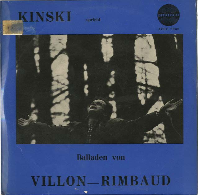 Albumcover Klaus Kinski - Balladen von Villon - Rimbaud (25 cm)