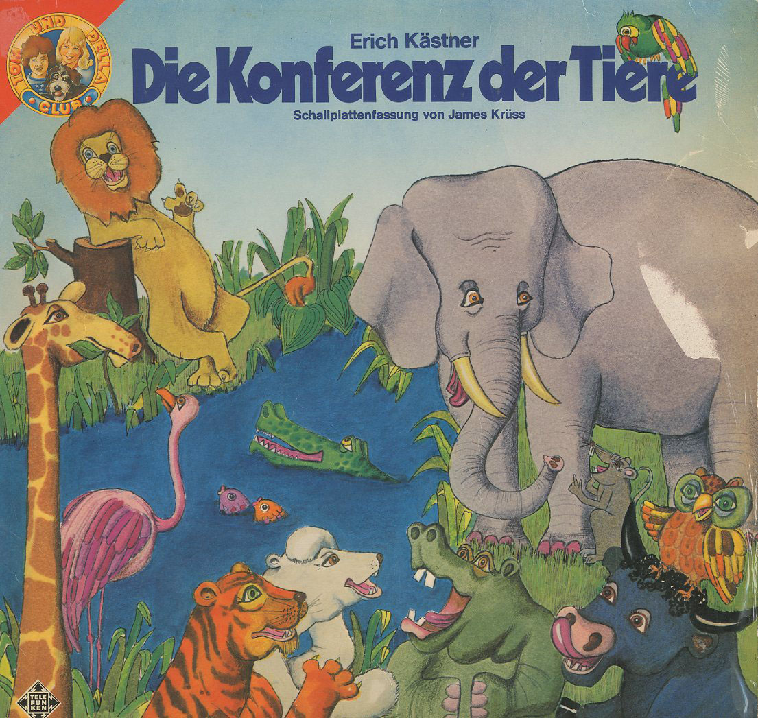 Albumcover Erich Kästner - Konferenz der Tiere <br> Schallplattenfassung von James Krüss (Tom und Della Club)