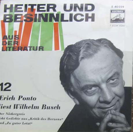 Albumcover Erich Ponto - Erich Pohto liest Wilhelm Busch