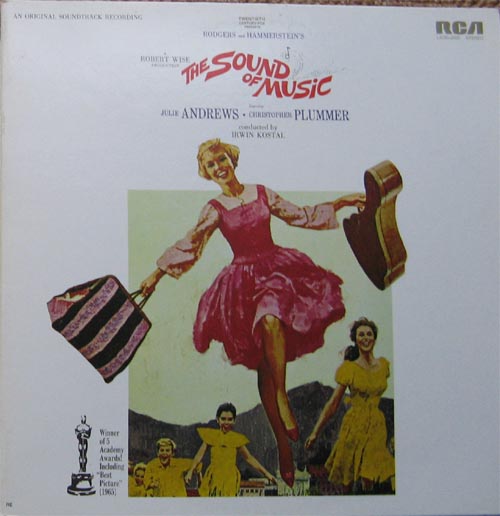 Albumcover The Sound of Music - Original Soundtrack Recording of the Motion Picture Starring Julie Andrews, Music von Rodgers and Hammerstein, mit 8-stg. Heft mit Photos und Texten