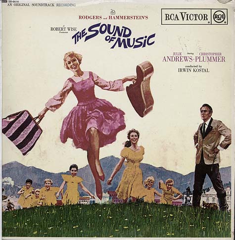Albumcover The Sound of Music - Original Soundtrack Recording of the Motion Picture Starring Julie Andrews, Music von Rodgers and Hammerstein, mit 8-stg. Heft mit Photos und Texten